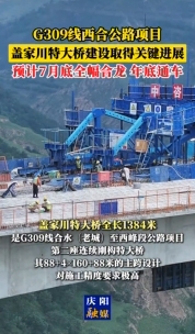 G309線西合公路項目蓋家川特大橋建設(shè)取得關(guān)鍵進展